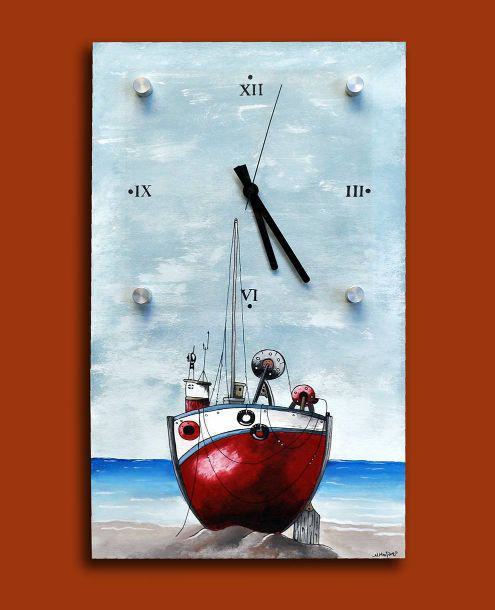 Roloi-toixou-NiktheBiz-13 Ρολόι τοίχου ''Ship'' (NiktheBiz artwork) - Image 1