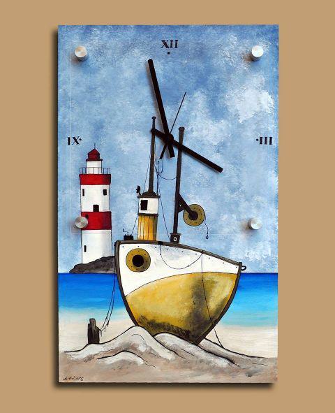 Roloi-toixou-NiktheBiz-23 Ρολόι τοίχου ''Lighthouse'' (NiktheBiz artwork) - Image 1