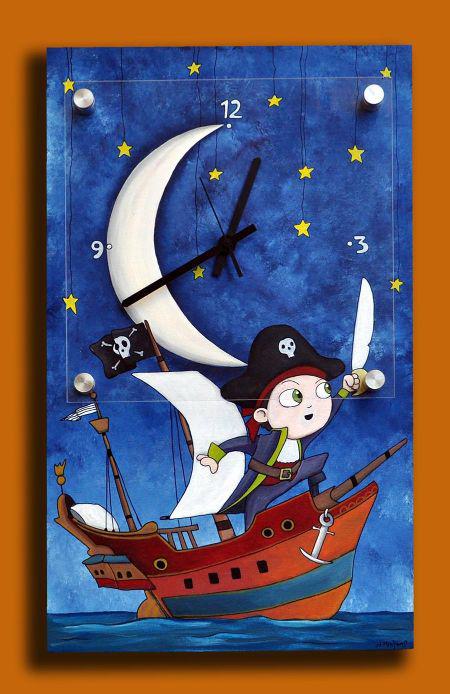 Roloi-toixou-NiktheBiz-30 Ρολόι τοίχου ''Pirate'' (NiktheBiz artwork) - Image 1