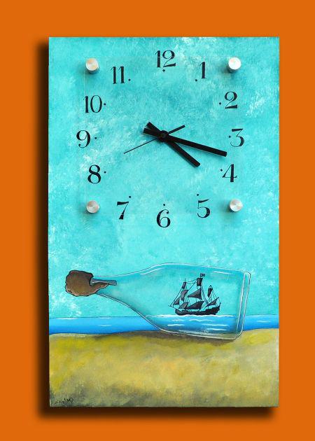 Roloi-toixou-NiktheBiz-36 Ρολόι τοίχου ''Bottle'' (NiktheBiz artwork) - Image 1