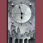 Ρολόι τοίχου ''Grey City'' (NiktheBiz artwork)