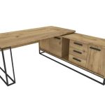 ΔΙΕΥΘΥΝΤΙΚΟ ΓΡΑΦΕΙΟ IRON 180X90 με ΠΛΕΥΡΙΚΟ 200Χ50